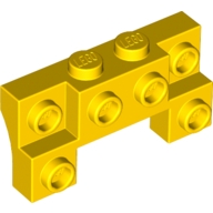 Lego auto konzola (nosič) pro nárazník 2x4 - 1x4, žlutá (4648255, 4288592)